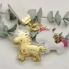 Llavero Dorado, Año del Caballo, Riqueza Instantánea, Colgante para Teléfono Móvil, Teléfono Móvil de Oro Puro, Coche, Decoración para Bolso, Venta al por Mayor de Regalos