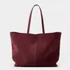 2026 Nova Bolsa Tote de Ombro Casual para Trabalho de Couro de Fibra de Vaca Retro de Grande Capacidade Outono e Inverno para Mulheres