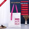 Bolsa de Ombro de Lona com Fita de Alta Qualidade, Estilo Literário de Nicho, Bolsa de Mão Feminina para Escritório, Bolsa de Algodão para Tutoria Estudantil