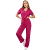 Batas médicas transfronterizas, ropa de trabajo médica con bloques de color, procesamiento OEM al por mayor para uniformes quirúrgicos de salón de belleza y clínica