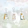 Novo Chaveiro de Gato Acrílico Criativo Fofo Pingente de Mochila de Estudante Desenho Animado Presente