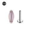 Aleación de titanio F136 piedra natural varilla de 1.0/1.2 mm de grosor ojo de caballo perforación labio oreja clavo lengua clavo comercio exterior popular en stock
