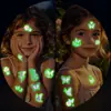 Pegatinas de Tatuaje de Mariposa Luminosa Transfronterizas Unicornio Elfo Infantil Dibujos Animados Fluorescentes Fiesta Pegatinas de Tatuaje Personalización