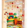 Tela de Janela Kawaii Morango Fresco Doce para Meninos e Meninas Quarto com Bay Window Cortina Sem Furo Cortina Divisória Decorativa