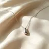 Collar con Colgante Minimalista de Gota de Agua Transfronterizo Cadena de Clavícula de Acero Inoxidable Nicho Joyería al por Mayor para Mujeres Acero Inoxidable 304