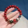 Pulsera de Cristal de Cinabrio y Vidrio con Ceniza Fragante, Diseño Simple y Versátil, Joyería para Hombres y Mujeres