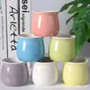 Venta al por mayor del fabricante Macarrón Cerámica Maceta Pequeña Planta Suculenta Amazon Escritorio Maceta para Plantas Verdes Jardinería Creativa