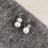 Aretes de Perla Rosa Sakura al Vapor Shijia con Cierre de Plata Esterlina 925 para Mujer Clips para Orejas Diseño de Nicho Aretes de Alta Gama