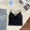 Camisola sexy de comercio exterior con espalda cruzada y sujetador sin aros con almohadilla para el pecho, prenda exterior envolvente con base de tubo