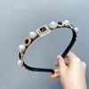 B120-1 Diadema Barroca Nueva Europea y Americana Incrustada con Perlas y Diamantes Diadema de Aleación Negra Accesorios para el Cabello Transfronterizos Venta al por Mayor para Mujeres