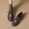 Colección Otoño 2026: Zapatos de Trabajo de Cuero Suave con Cordones Negros para Mujer - Cómodos, Versátiles y Elegantes para el Trayecto al Trabajo