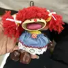 Encantador perrito peludo con la lengua fuera, llavero para bolso, colgante de dibujos animados natural, semillas de terapia de sonido curativas, popular en zonas escénicas, amuleto divertido y adorable
