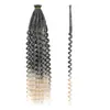 Peluca de Rastas Africanas Largas y Rizadas Transfronteriza 24 pulgadas Rastas de Fieltro Extensiones de Cabello Tejidas a Mano Rastas Locs Peluca Rizada