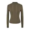Suéter Básico Simples de Cor Sólida com Gola Alta em Tricô Trançado de Manga Longa Moda Outono Slim Fit Top Curto para Camada Base