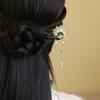 Moda Nacional Nuevo Chino Borla para el Cabello Pasador de Pelo Tocado Flor Antigua Cara de Caballo Dan Falda Pasador de Pelo Accesorios Elegantes para el Cabello