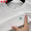 Hengyuanxiang Bordado 260g Algodão Pesado Malha Manga Longa Camiseta Masculina Outono e Inverno 2024 Nova Camisa de Gola Redonda