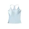 Top Cropped Americano Picante com Gola Halter e Bojo para Mulheres, Novo Top de Verão Sem Costas para Yoga Esportes