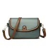 2026 Nova Bolsa Transversal Texturizada Feminina Simples Alça Dupla Ombro Casual Pequena Quadrada Bolsa de Ombro