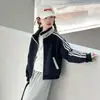 Moletom cardigã casual estilo coreano, com caimento solto e versátil, nova coleção primavera/outono, moderno e estiloso para meninas, com um design único apresentando gola alta