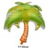 Decorações de Balão Havaiano de Praia Árvore de Coco Boia de Natação Palmeira Tropical Folha de Coco Novo Balão de Folha de Alumínio Flamingo