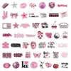 50 piezas de pegatinas de grafiti rosas para niña "Soy una estrella" para guitarra DIY, cuaderno, equipaje, pegatinas impermeables para uso transfronterizo