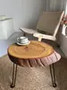Mesa de Centro Plegable de Madera Maciza, Mesa Pequeña Simple para Balcón Exterior, Mesa Baja Tatami para Sala de Estar, Mesa de Centro para Balcón