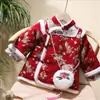 [Colección de Ropa de Felicitaciones de Año Nuevo en Stock] Ropa de Felicitaciones de Año Nuevo para Niñas, Vestidos Nuevos de Invierno para Bebés de Un Año, Nuevas Tendencias en Ropa de Estilo Chino