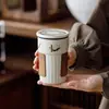 Taza de Oficina Dunhuang Cultural y Creativa con Separador de Ceniza de Planta, Tapa y Filtro, Taza Portátil para Uso en Casa, Venta al por Mayor con Logo