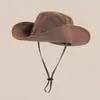 Sombreros de Vaquero Occidentales para Hombres y Mujeres, Sombreros para Senderismo y Montañismo al Aire Libre, Sombreros de Hierba para Montar en Verano, Sombreros de Sol para Viajes Occidentales, Sombreros de Pescador
