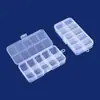 Caja de Almacenamiento Altamente Transparente de 10 Compartimentos, Caja de PP Dividida, Botones para Cuentas Millet, Caja de Plástico para Clasificación de Joyería Pequeña DIY