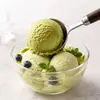 Cuchara de Acero Inoxidable con Imitación de Madera de Nogal, Cucharón para Helado, Cucharón para Frutas y Sandía, Vajilla Transfronteriza