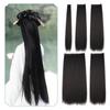 Peluca de bigote de maíz de Hanfu, traje antiguo, pieza de cabello de una sola pieza, aumento de cabello directo, pieza de cabello, peinado antiguo
