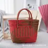 2024 Nueva Cesta de Mimbre de PVC de Gran Capacidad Bolsa de Regalo Souvenir Cesta de Verduras Gran Capacidad Bolso de Mano para Mujer