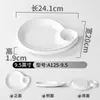 Prato de Lanche Xiangyuanmei Comercial com Dupla Divisão, Prato para Dumpling de Porcelana Imitada, Prato de Hotel Restaurante, Prato de Mesa de Melamina