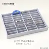 Bandeja de visualização para pulseiras de 40 posições, bandeja de veludo flor de gelo, madeira de pinho, bandeja de armazenamento de anéis, ornamentos branco, cinza e prata