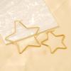 Aretes de aro de estrella de cinco puntas de acero inoxidable para mujer NIS Sencillos europeos y americanos Diseño nicho 18K Joyería de moda aretes al por mayor
