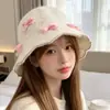 Sombrero de pescador de lana de alpaca tejido Melard para mujer, cálido de otoño, adelgazante, moderno