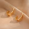 Brincos requintados de alta qualidade Design Feeling Fairy Ear Brincos 925 Prata High-end Light Luxury Ring Plain Ring Earrings Niche Design