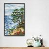 Feliz 99 ponto cruz vista do rio sala de estar pequena paisagem tecido pintura decorativa kit de material de bordado diy entrega