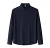 Camisa de algodón sin costuras bordada 7A antibacteriana/40D/220G transpirable y cómoda ropa de trabajo camisa cultural business casual