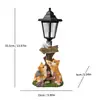 Maceta Multifuncional Transfronteriza Artesanías de Resina para Gatos Adornos Luz Solar Exterior Paisajismo de Jardín y Patio Luz Nocturna