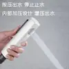E-Commerce Chuveiro Pistola de Spray Companheira de Banheiro Econômico Branco Galvanizado ABS Pressão de Um Botão Chuveiro de Mão
