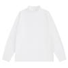 2024 outono e inverno novo masculino cor sólida solto veludo alemão semi-alta gola manga comprida t-shirt coreano plus size casual base camisa