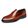 Zapatos de cuero de punta fina para hombre Old Man Head, estilo slip-on, cuero genuino, suela fina, antideslizantes, zapatos de vestir auténticos, modelo 26809