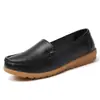 Zapatos de Enfermera, Blancos, Zapatos de Verano para Mujer, Sin Olor, Suela Suave, Suela Plana, Cómodos, Piel Genuina, Transpirables, Zapatos de Trabajo Médicos, Zapatos para Mamá
