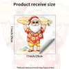Pegatinas electrostáticas personalizadas con temática navideña hechas a pedido según tus diseños y muestras, Pegatinas de cristal de Papá Noel para decoración de ventanas