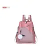 Nova Mochila de Couro Macio Estilo Coreano Moda Feminina Grande Capacidade Mochila com Combinação de Cores Bolsa de Viagem Mochila Escolar Estudantil Tendência