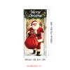 Cortina Banderín Cubierta de Puerta Navideña Transfronteriza Papá Noel Tela Colgante Decorativa para Exteriores Venta al por Mayor Cubierta de Puerta Festiva Personalización