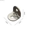 Soporte de Esquina Redondeada Pequeño en Forma de L Armario Tablero de Madera Silla Pequeños Accesorios de Ferretería Pie de Unión Ángulo de Fijación para Muebles Hierro Ángulo Recto de 90 Grados