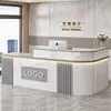Recepción Frontal de Empresa Taichung Estilo Chino Barra de Esquina Mostrador de Caja Tienda de Ropa Mostrador Comercial Escritorio Simple Moderno
